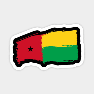 Guinea-Bissau painted flag Magnet