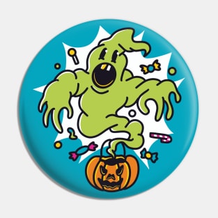 Spooky Halloween Ghost Pin