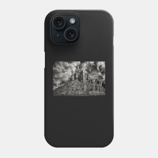 Castle Rock Arizona In Black And White Phone Case