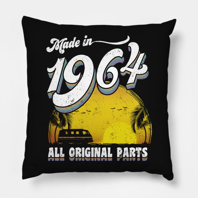 Made in 1964 All Original Parts Pillow by KsuAnn