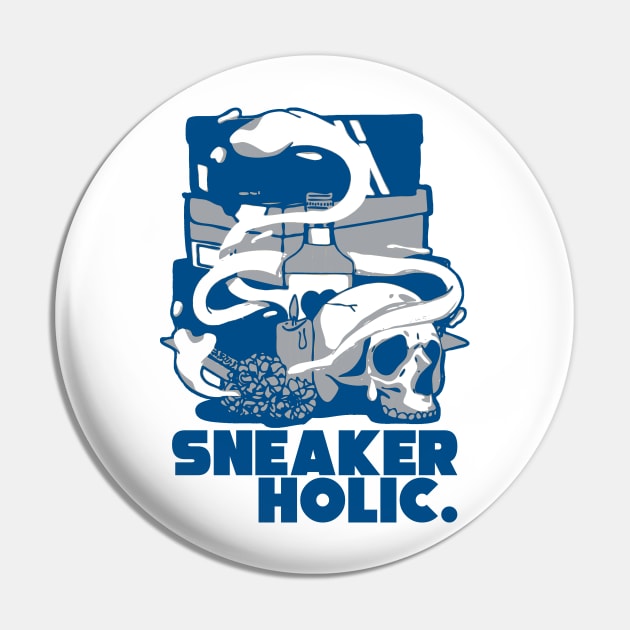 Sneaker Holic True Blue Retro Pin by funandgames