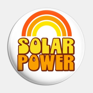 Retro Rainbow Solar Power Pin