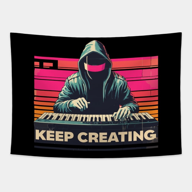 Dj Keep Creating Music Tapestry by TomFrontierArt