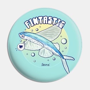 Fintastic flying fish pun Pin