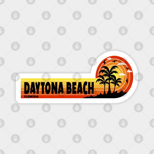 Daytona Beach Florida sunset Magnet by DisenyosDeMike