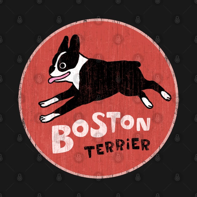 Boston Terrier | Cool Cartoon Dog Retro Style by Coffee Squirrel