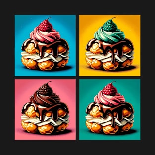 Pop Profiteroles Art - French Cuisine Culinary T-Shirt