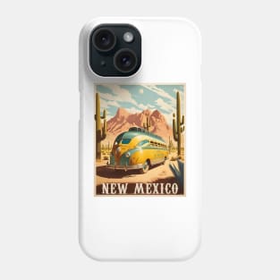 New Mexico Caravan Vintage Travel Art Poster Phone Case