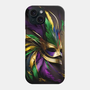 Elegant Feathered Mardis Gras Mask Phone Case