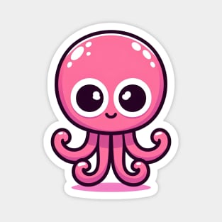 Pink funny octopus Magnet