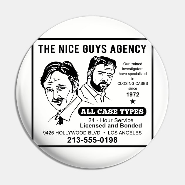 The Nice Guys Agency Newspaper Ad Pin by Alema Art