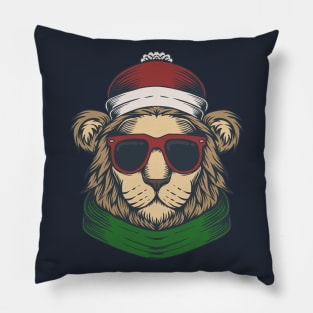 Lion Head Christmas Pillow