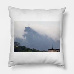 Cristo Redentor, Corcovado in the Clouds - Rio de Janeiro Pillow