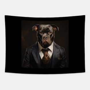 Staffordshire Bull Terrier Dog in Suit Tapestry