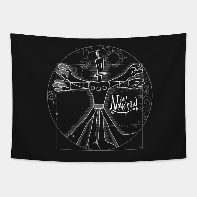 The Vitruvian Klaymen white Tapestry by FbsArts