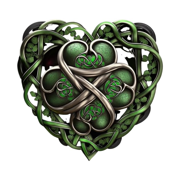 Ireland Shamrock into Heart by presstex.ua@gmail.com