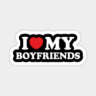 Y2K Funny Slogan I Love My Boyfriends II Magnet