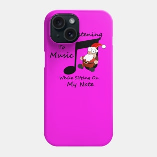 Santa Claus Sitting On a Note - Love Listening To Music Phone Case