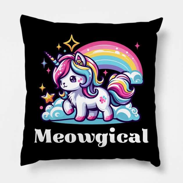 Meowgical - Unicorn Cat Pillow by Kawaii N Spice