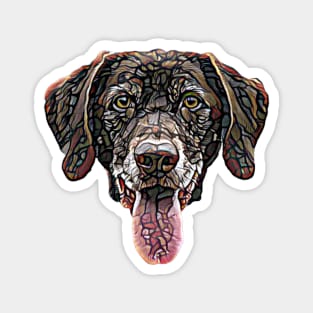 Chocolate Labrador Retriever Face Magnet