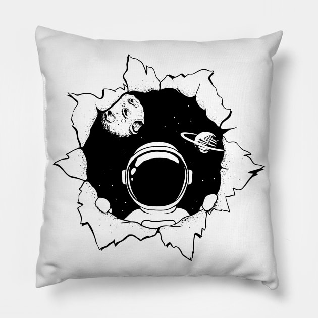 astronaut is watching you Pillow by Fun Purchase