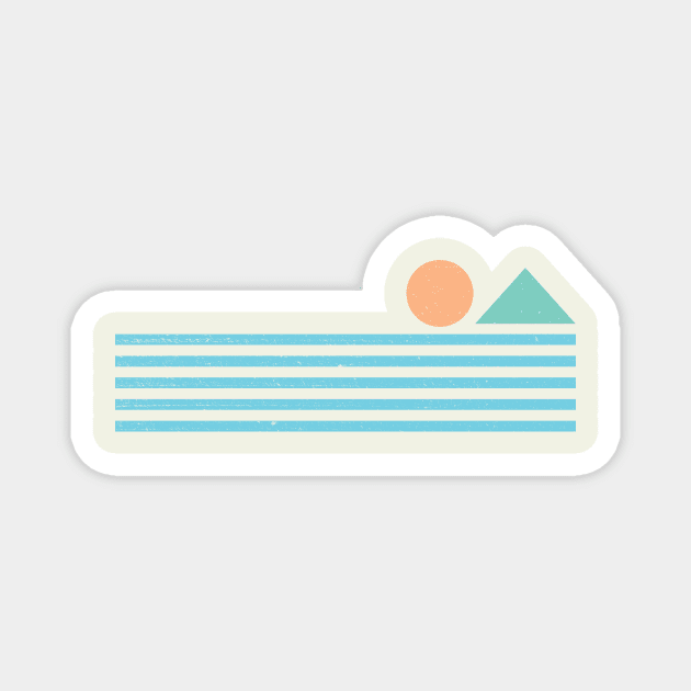 Retro sunrise Magnet by Vanphirst