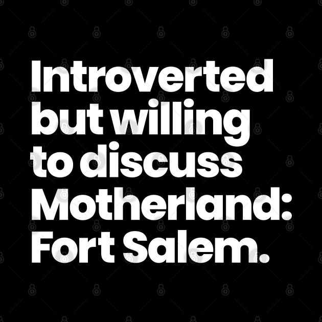 Social distancing but willing to discuss Motherland: Fort Salem by viking_elf