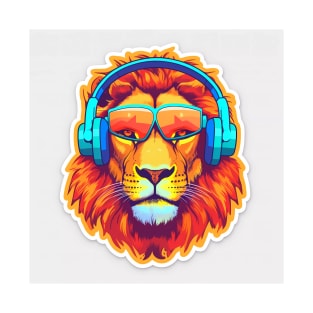 Lion King of the Safari sticker for Smartphones phone case Hoodies Tshirts Wallart T-Shirt