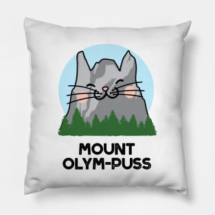 Mount Olym-puss Funny Kitty Cat Mountain Pun Pillow