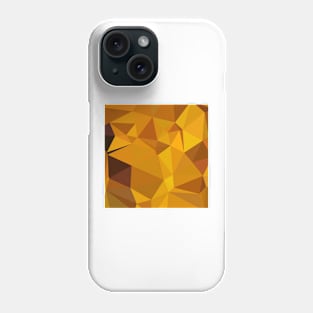 Dark Tangerine Abstract Low Polygon Background Phone Case