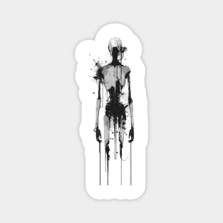 Robot ink splatter Magnet