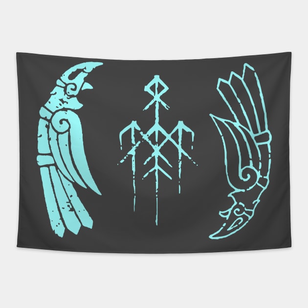 wardruna raven Tapestry by Lamink