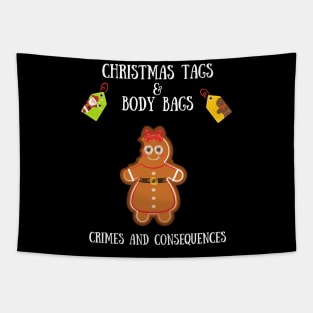 Christmas Tags And Body Bags Tapestry