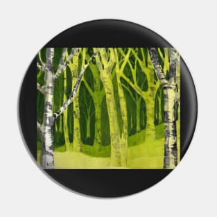 Pantone Green Birch Woodlands Pin