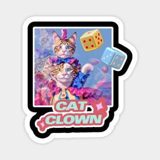 Cat Clown,Cat Joker,Cat Miaw Lover Magnet