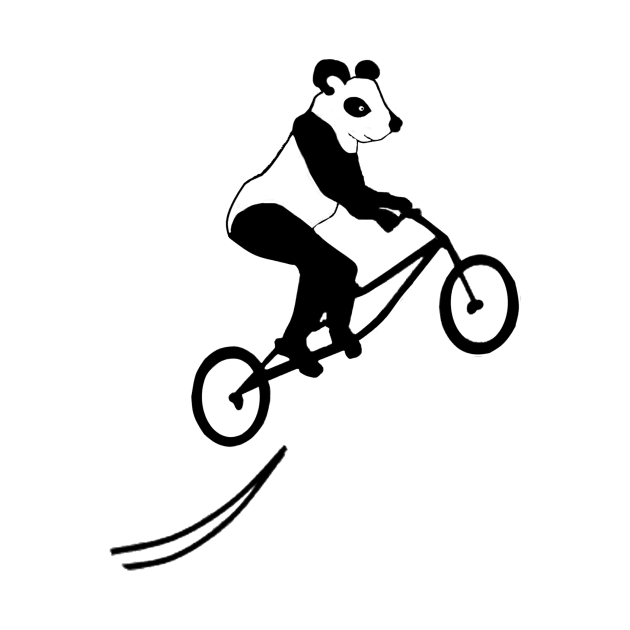 Panda On stunt Bike by jandavies
