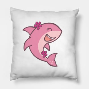 Pink Ocean Shark Pillow