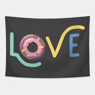 Crispy Creamy Icing Sprinkles Donut Love Tapestry