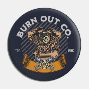 Burn Out Gear Head Garage Pin