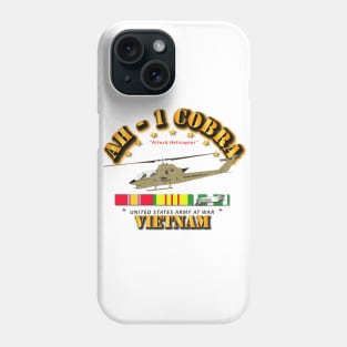 Army - AH-1 Cobra w VN Svc Ribbons Phone Case