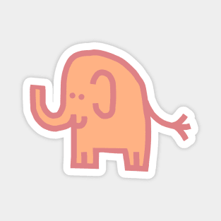 Cute Elephant Peach Fuzz Pantone Color of the Year 2024 Magnet