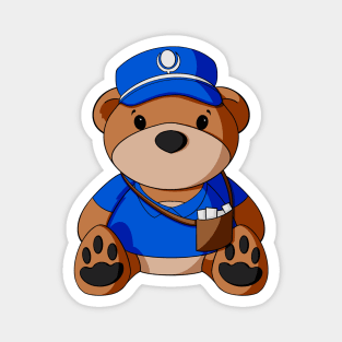 Mailman Teddy Bear Magnet