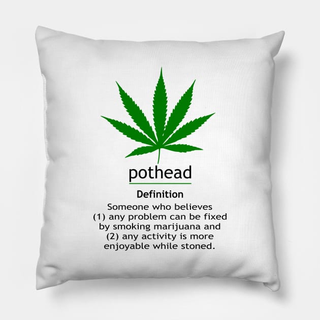 Definition Of A Pothead Pillow by NeedForWeed