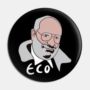 Umberto Eco Minimal Portrait - Philosophy Pin