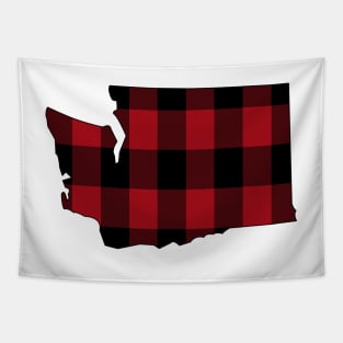 Washington in Red Plaid Tapestry