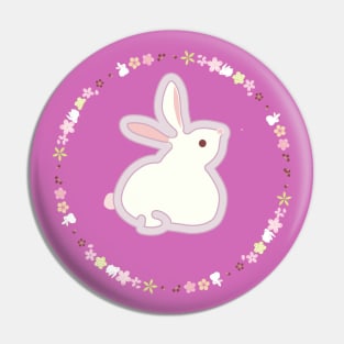 Dream Rabbit, Little Bunny Pattern Pin