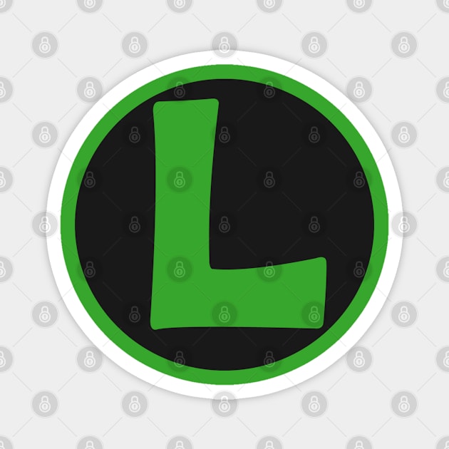 letter l green Magnet by persa