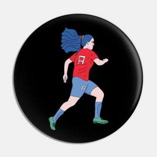 Running Soccer Player Football Pin