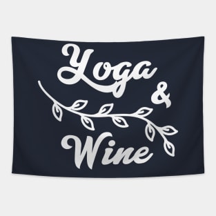 Yoga n Wine Tapestry