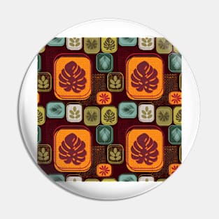 Retro pattern Tropical leaves Pin